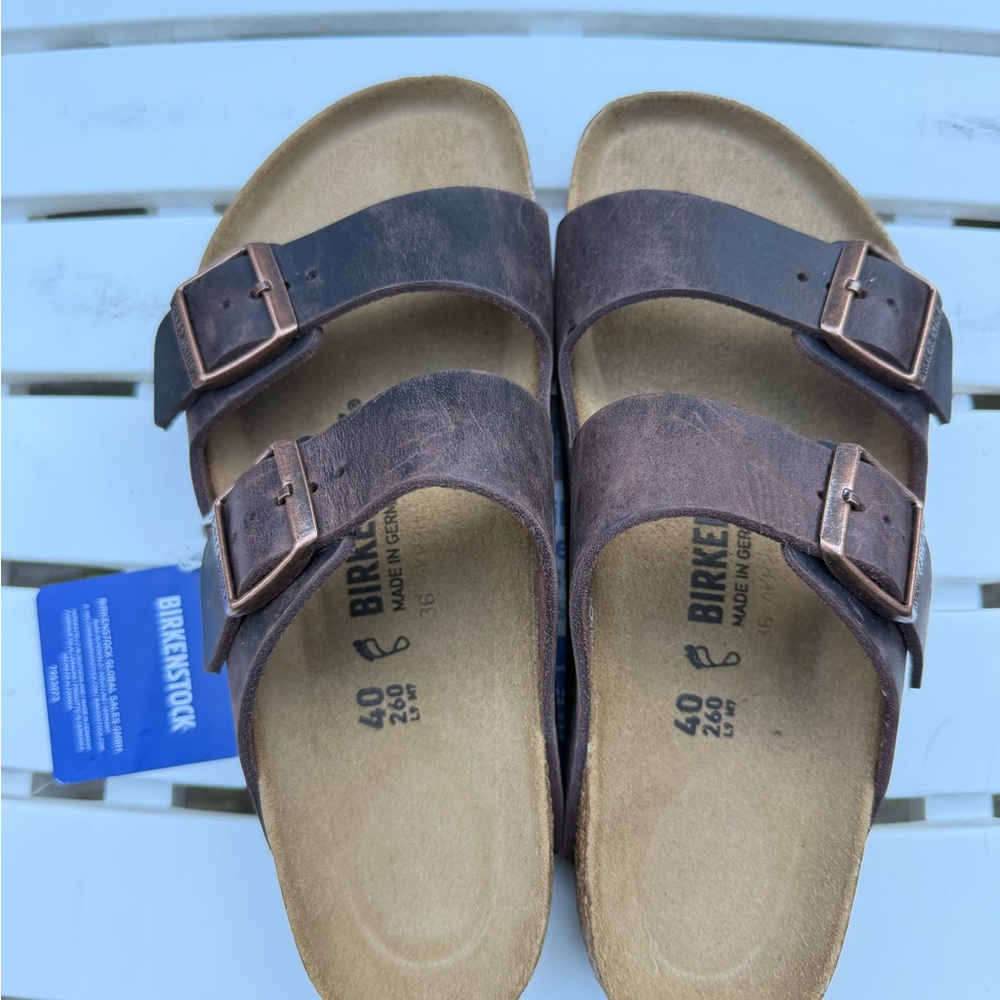 Birkenstock Brown Arizona Leather Sandals Size 40 (9-9.5)